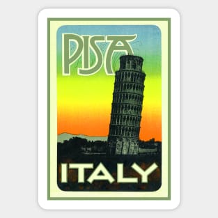 Pisa Italy Leaning Tower Vintage Sticker